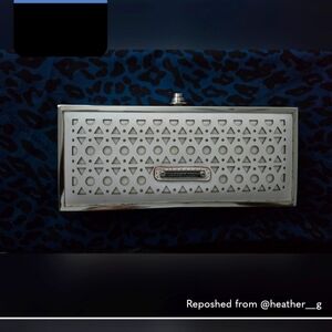 Rebecca Minkoff Silver Geometric Clutch
